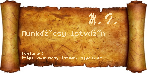 Munkácsy István névjegykártya